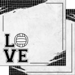 VOLLEYBALL LOVE Papers & Sticker Kit 5pc - Image 2