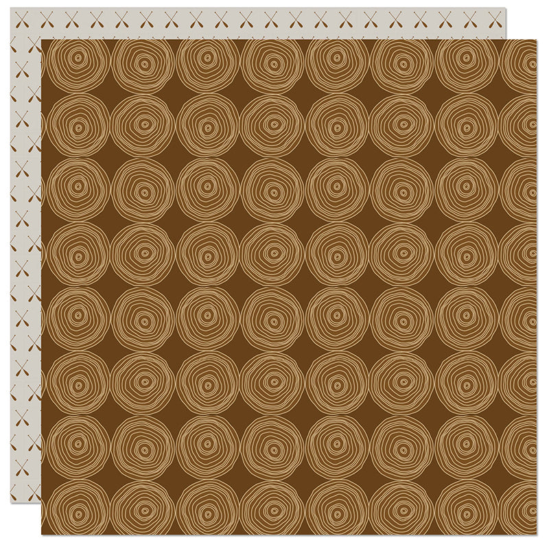 211D1197-2479-453E-A4B7-6269AA7AFE20.jpg Bella Blvd Let’s Go On An Adventure WOOD STUMPS 12"X12" Scrapbook Paper - Image 1