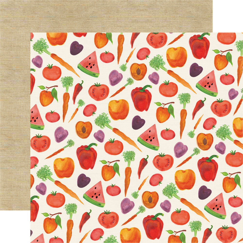 219C5E0F-4F4B-4B30-BC0C-8C2A6CF95B60.jpeg Echo Park HomeGrown HARVEST 12"x12" Cooking Food Paper - Image 1