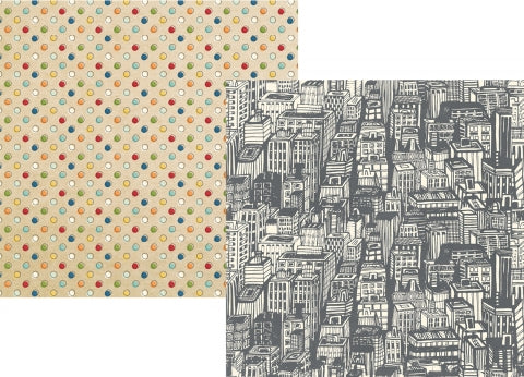22022930-E4B6-437A-A836-EF80194FA1DF.jpeg Simple Stories Travel Notes OFF THE GRID 12x12 Scrapbook Paper - Image 1
