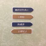 DieCut HIKING SIGN POST Forest Lake Mountain Waterfall Canyon Die Cuts - Image 5