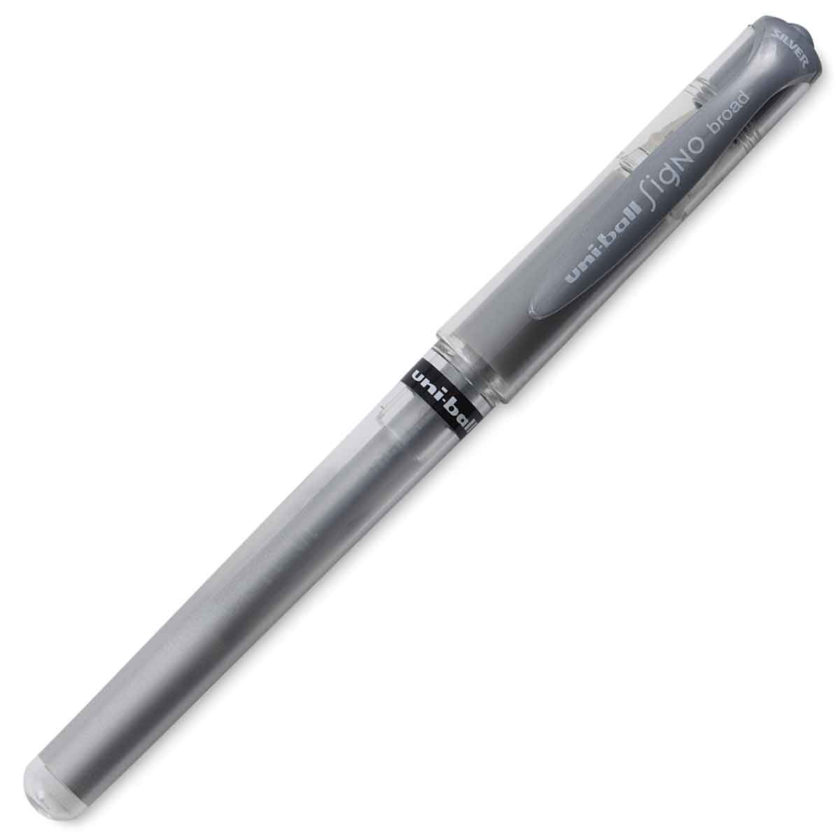 229C48F5-1CD6-4178-8854-B82BE31ED25A.jpg Signo UNI-BALL 153SF Broad SILVER Pen Pigment Ink - Image 1