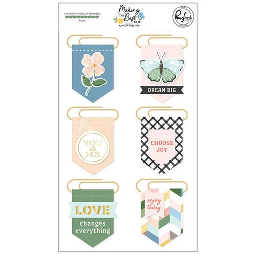 2314CE97-E5C7-49B1-9292-8EFCC331E2D3.jpg Pinkfresh Studio MAKING THE BEST OF IT Layered Paperclip Banners - Image 1