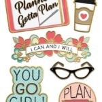 Paper House Faux Enamels GIRL BOSS Stickers 10pc