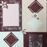 Premade Pages PINK & BURGUNDY # 2  12"X12" (2) Scrapbook Pages