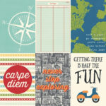 Simple Stories Travel Notes 4x6 VERTICAL ELEMENTS 12x12 Scrapbook Paper - Image 2