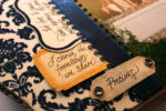 My Mind’s Eye Lush NAVY DAMAMSK 6”x9” Chipboard Album - Image 2