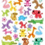 Sticker King BALLOON ANIMAL Glitter Stickers 31pc