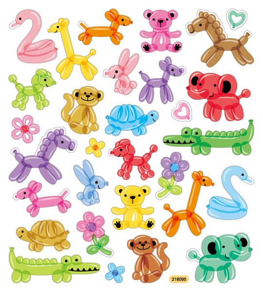 25BA494D-E4A2-4630-849C-0A178BF041D1.jpeg Sticker King BALLOON ANIMAL Glitter Stickers 31pc - Image 1