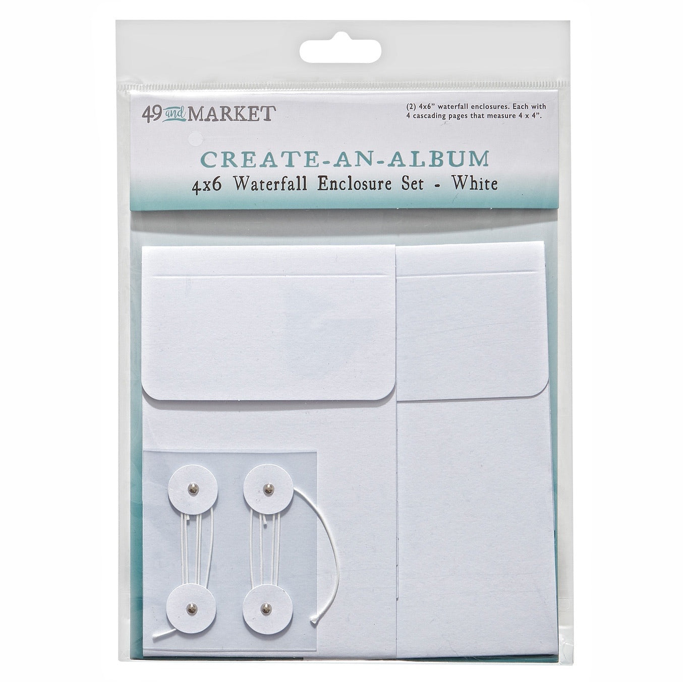 26799242-602B-4B83-B292-C4A289BD73EC.jpg 49 and Market Create-An-Album 4X6 WATERFALL ENCLOSURE Set White - Image 1
