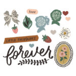 American Crafts Thickers FOREVER FIELDS Puffy Phrase Stickers 68pc - Image 3