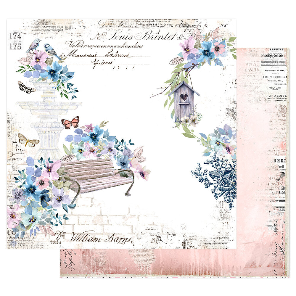 26D82C15-9589-41AD-BD0C-634744D96D3C.jpg Prima Watercolor Floral WATERCOLOR CARDS 12X12 Scrapbook Paper - Image 1