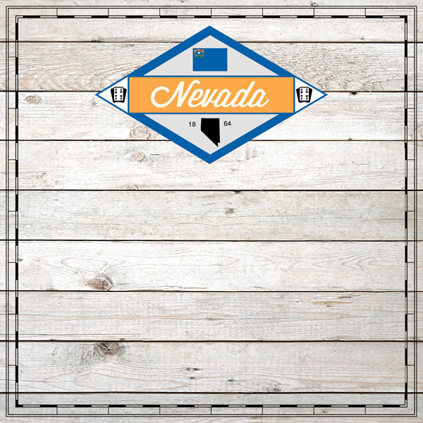 26FD8616-E5FD-463F-907B-EDB9335C38F1.jpeg NEVADA WOOD SIGHTSEEING 12"X12" Scrapbook Travel Paper LV - Image 1