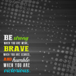 Neon Quote BE STRONG 12"X12" Sports Scrapbook Customs