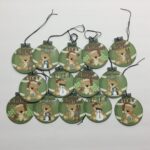 Tags & Ephemera 14pc CHRISTMAS TEDDY BEAR ORNAMENT TAGS - Image 3