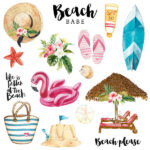 VACAY Tropical 12X12 Scrapbook Customs Paper Pack 15pc - Image 27