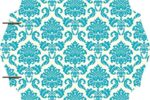 My Mind’s Eye Lush TURQUOISE DAMASK 6”x9” Chipboard Album