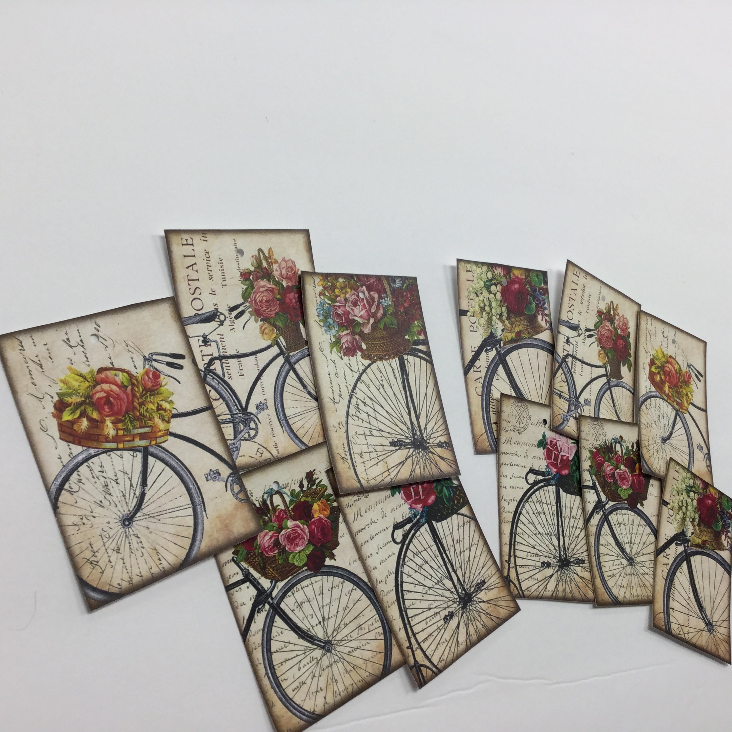 28A68371-2000-47CB-BF47-26CD59504A22.jpg Tags & Ephemera 11 VINTAGE ROSE BICYCLE TAGS - Image 1