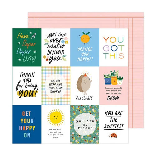 28B9C72C-657E-43F9-8E19-454E0378725B.jpg Pebbles Kid At Heart YOU GOT THIS 12"X12" Scrapbook Paper - Image 1