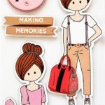 Little Birdie MAKING MEMORIES Handmade Embellishments 7PC