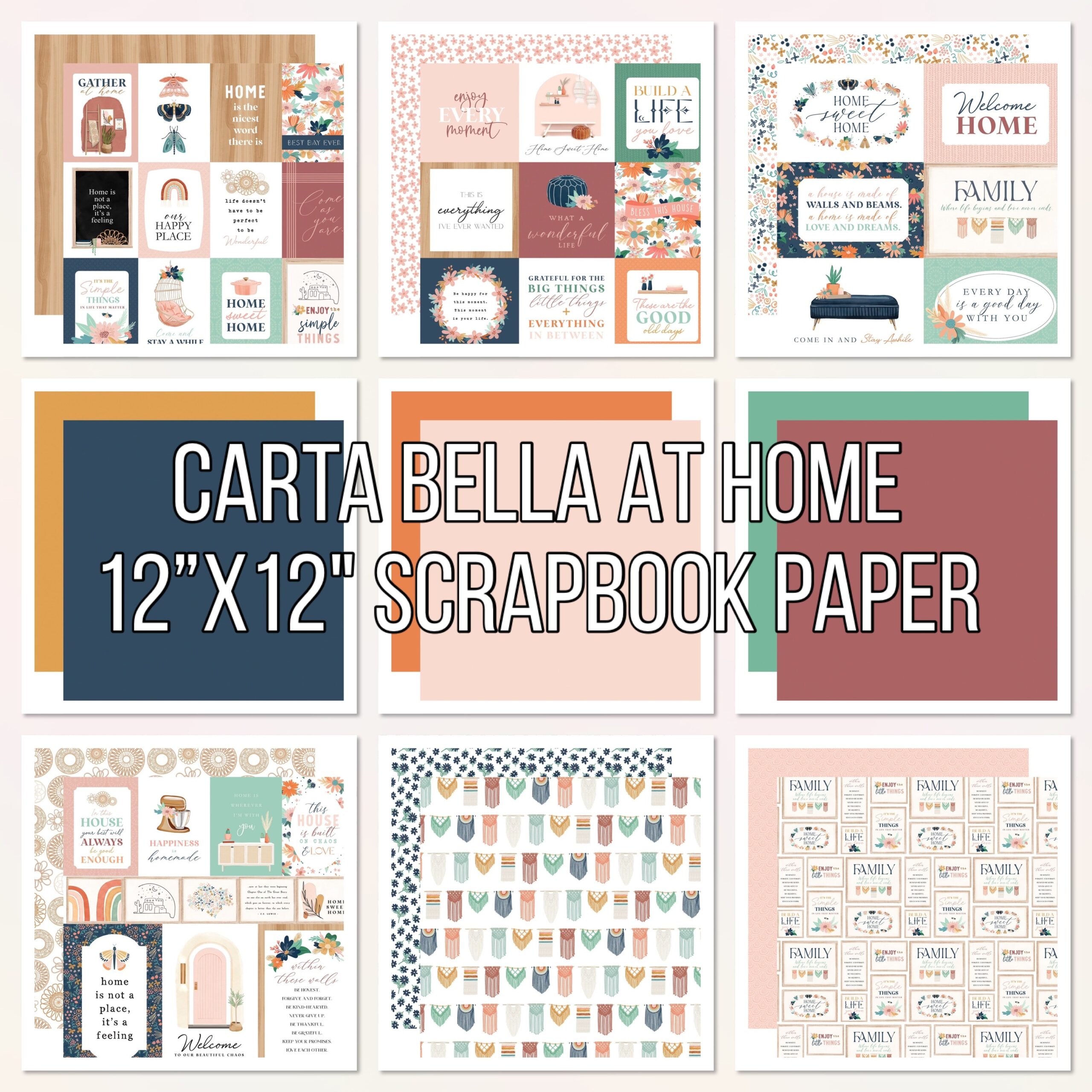 28E44C1A-B681-4455-8A00-6C9F2C809E0A.jpg Carta Bella AT HOME 12”X12" Scrapbook Paper - Image 1