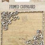 Birdie Primed Chipboard FILIGREE SWIRLS 1pc
