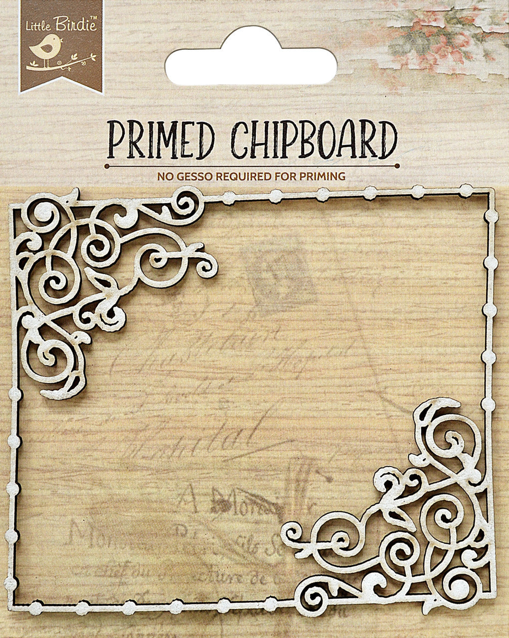 29F41C2F-1AEF-4140-9BCE-B6692CD4B327.jpg Birdie Primed Chipboard FILIGREE SWIRLS 1pc - Image 1