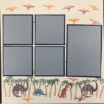 Premade Pages $5.00 DINOSAURS (2) 12"X12" Scrapbook Pages - Image 2