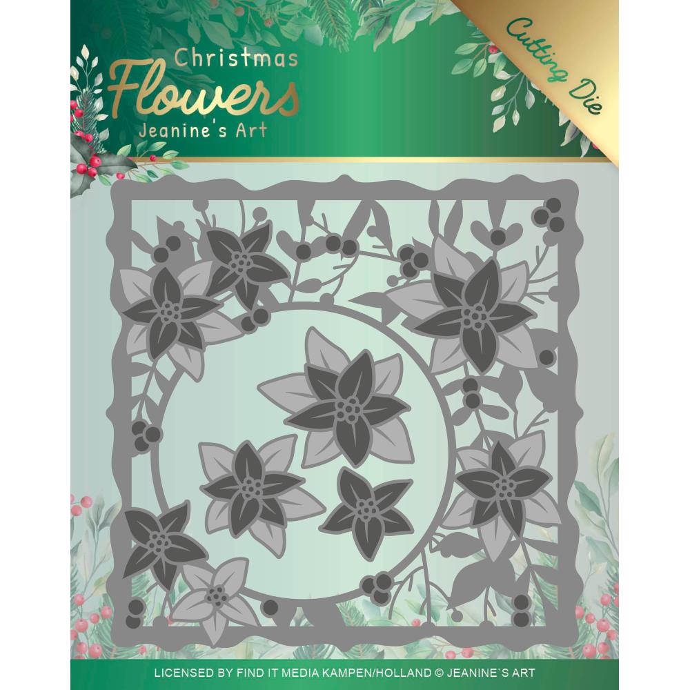 2A587CCF-4F0D-470A-87F9-4C3B9728DC9B.jpg Jeanine’s Christmas Flowers POINSETTIA FRAME Cutting Die - Image 1