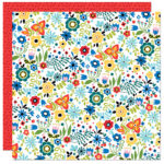 Bella Blvd Let’s Go On An Adventure WILDFLOWERS 12"X12" Scrapbook Paper