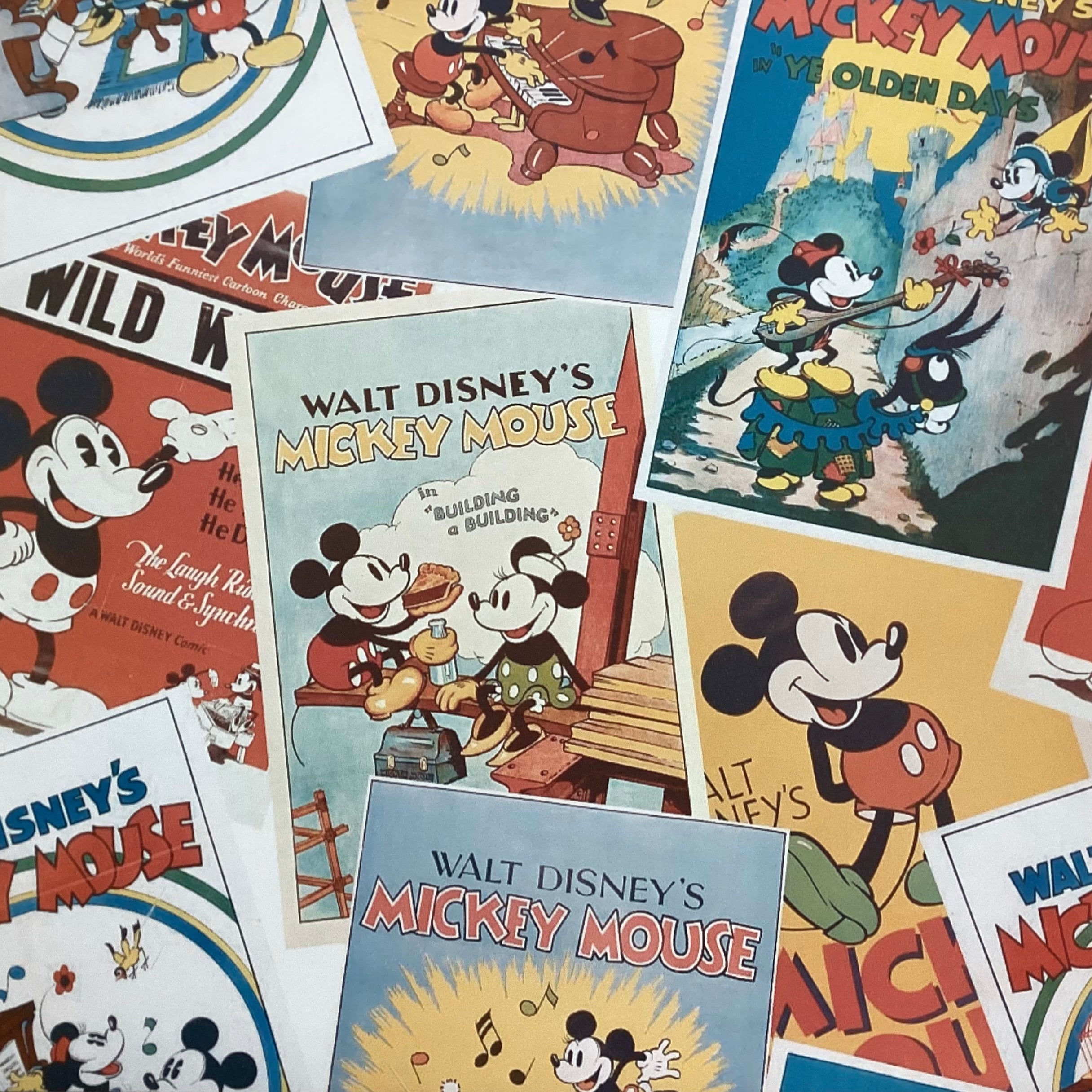 2ACDE0D8-6B49-4280-90A2-836EC350D5DD.jpg Disney DISTRESSED MICKEY CLASSIC POSTERS 12"X12" Scrapbook Paper - Image 1