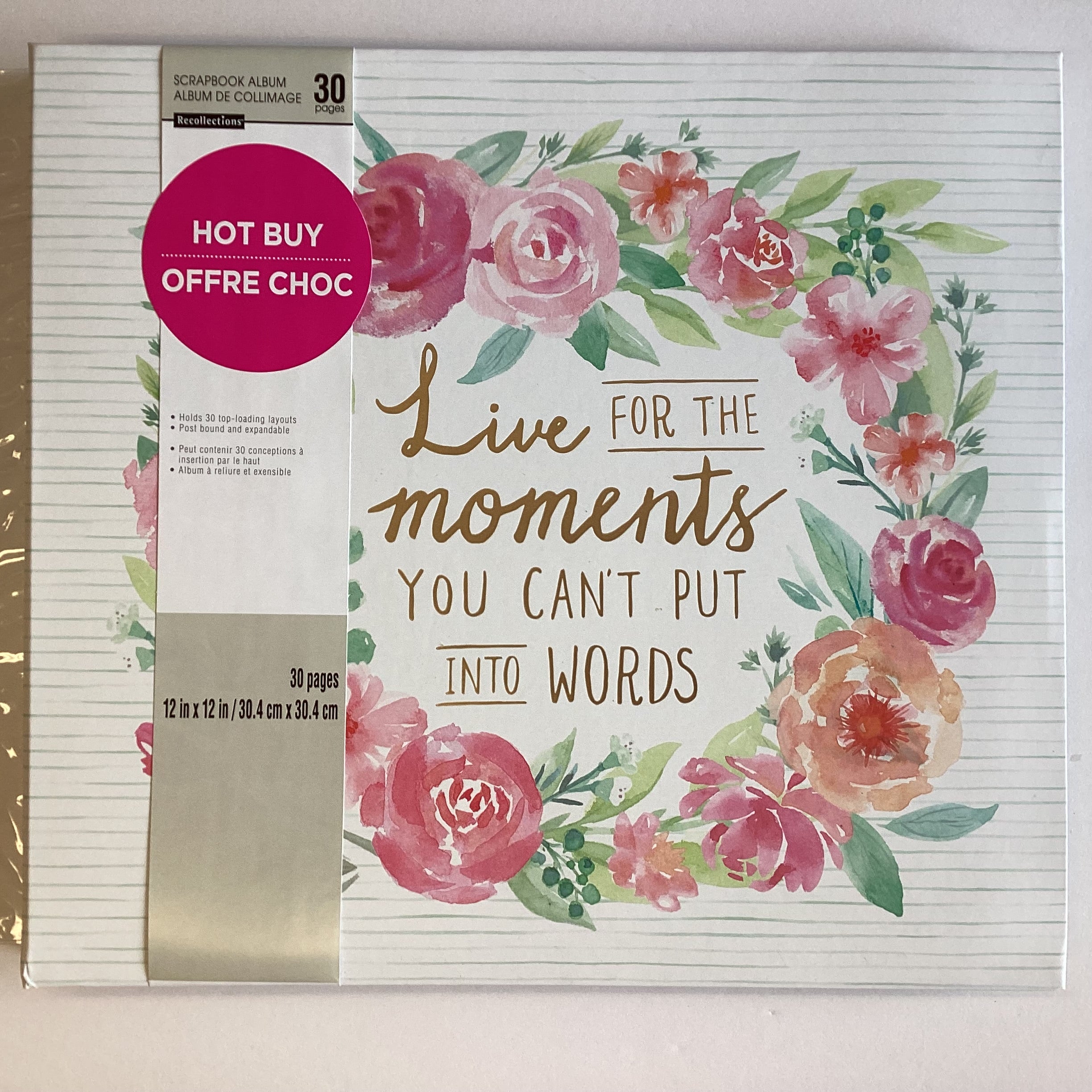 2BA6FCDF-8D59-46F0-90C8-641D05DC1805.jpg Recollections LIVE FOR THE MOMENTS 12"X12" Scrapbook Album - Image 1