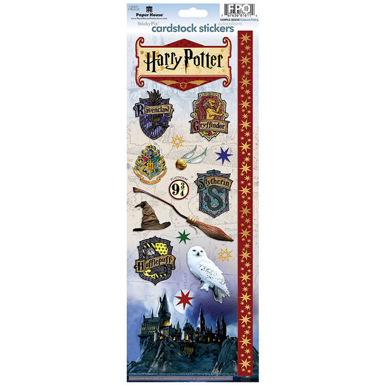 2BDF0CD6-7E71-427B-BDC1-BC9C2E730E0E_2978e38c-55c3-46b5-b9c1-9f03b1029ace.jpg Paper House HARRY POTTER 2pc Wizarding World Cardstock Stickers Value Pack 18pc - Image 1