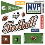 FOOTBALL Doo Dads Stickers 12pc