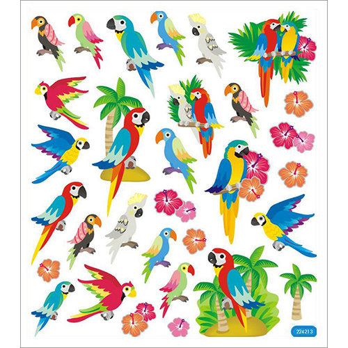 2C2999C0-D96C-4415-972D-F4E81BACFEEC.jpeg Sticker King COLORFUL BIRDS Stickers 35pc - Image 1