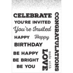Kaisercraft A TOUCH OF GOLD Clear Acrylic Stamps 6.25"X4" 12pc
