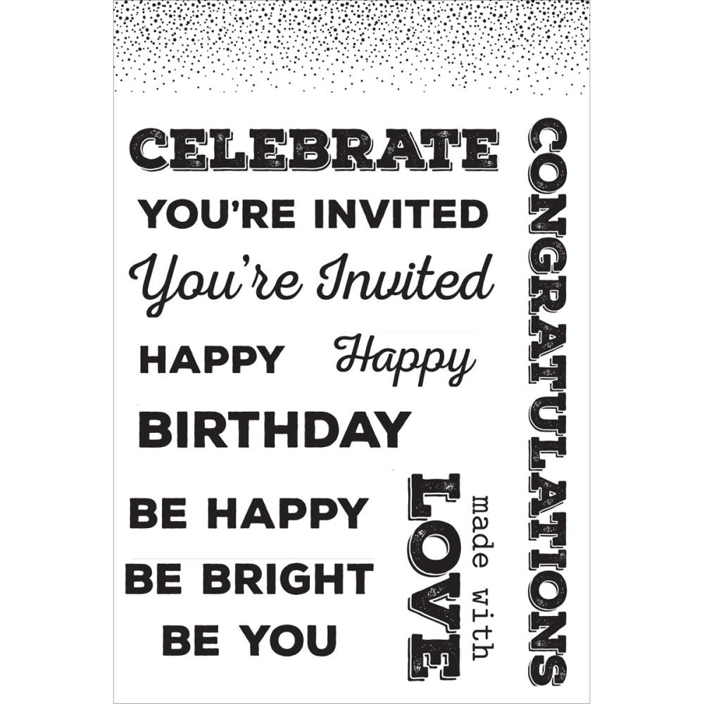 2C32ADD6-66B5-4032-AB0F-C7147D954C92.jpeg Kaisercraft A TOUCH OF GOLD Clear Acrylic Stamps 6.25"X4" 12pc - Image 1