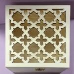 Darice Unfinished Wood Box SQUARE Laser Cut Top - Image 3