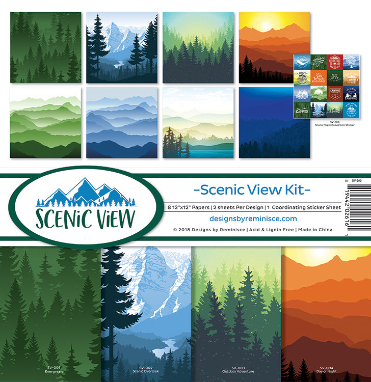 2D27E9DD-B013-4A88-87DF-276F25FCAE7D.jpg Reminisce SCENIC VIEW 12"X12" Scrapbook Kit 11pc - Image 1