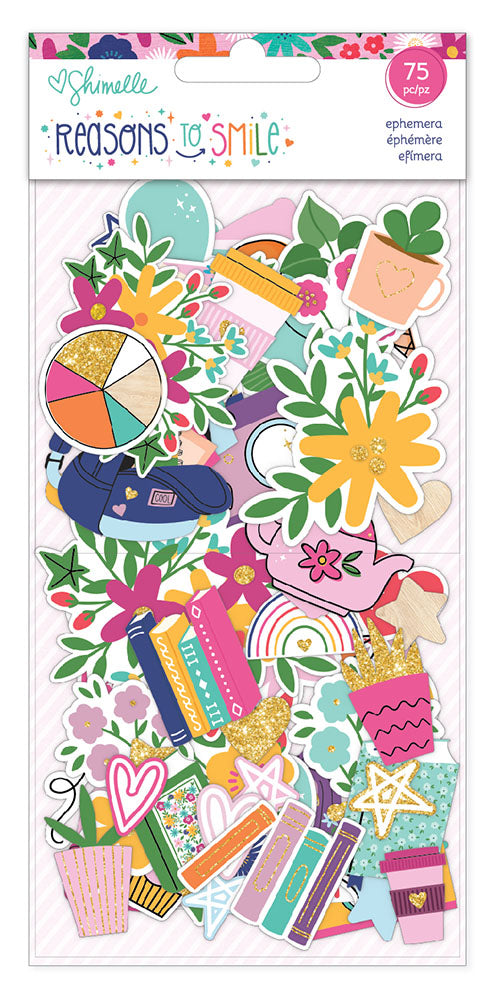 2D28D478-B452-4E3C-A0B2-D07B316AC942.jpg Shimelle Reasons To Smile EPHEMERA 75pc - Image 1