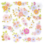 Pinkfresh Studio FANCY FLORAL EPHEMERA 16pc - Image 2