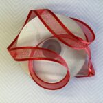 May Arts 5/8" Sheer Organza Satin Gold Edge Ribbon 1 yard - Image 12