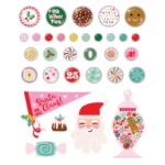 Simple Stories HARD CANDY CHRISTMAS Decorative Brads 32pc - Image 2