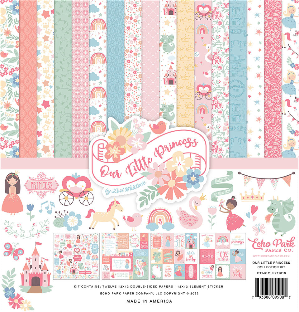 2EC9E0EC-0C85-48FC-AB36-F1CABE546057.jpg Echo Park OUR LITTLE PRINCESS 12"X12" Scrapbook Collection Kit - Image 1