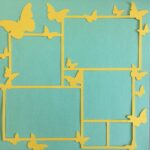 Page Frame BUTTERFLY AQUA 12"x12" Photo Overlay - Image 4