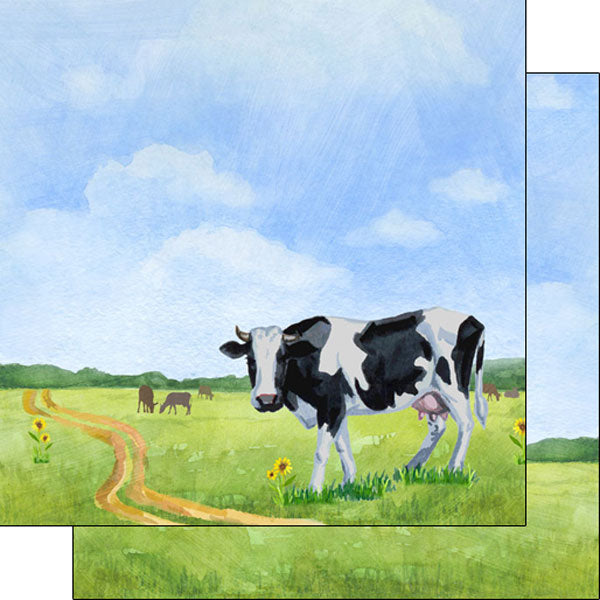 2F9F1553-9BA3-47DD-B01C-150B07013A76.jpg Scrapbook Customs COW DS Watercolor 12"X12" Scrapbook Paper - Image 1
