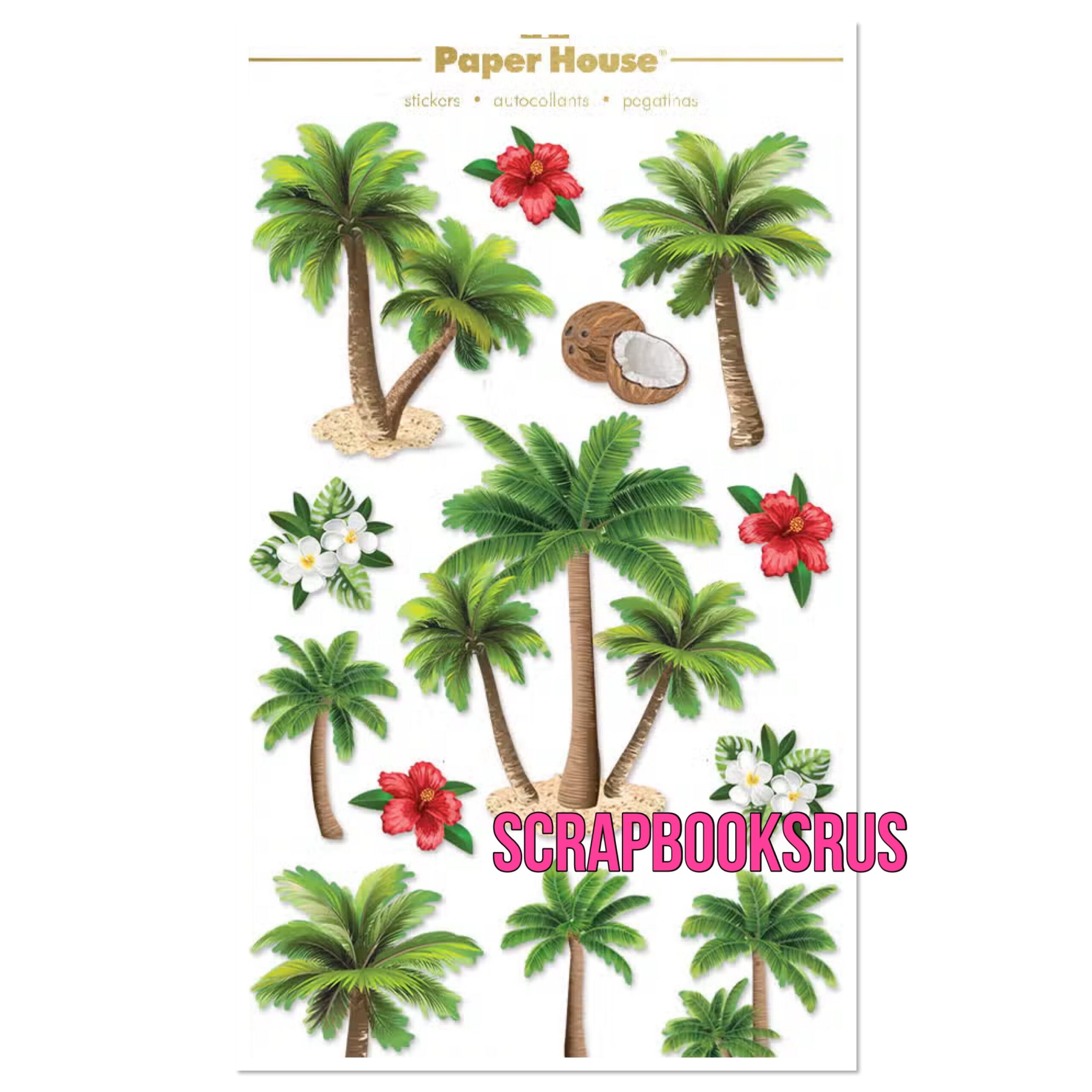 2FC8E01E-A143-4363-961E-5340F3A2CE32.jpg Paper House PALM TREES 3D Stickers 15pc - Image 1