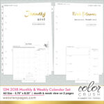 Webster’s Pages Color Crush Planner A5 DATED CALENDAR 2018