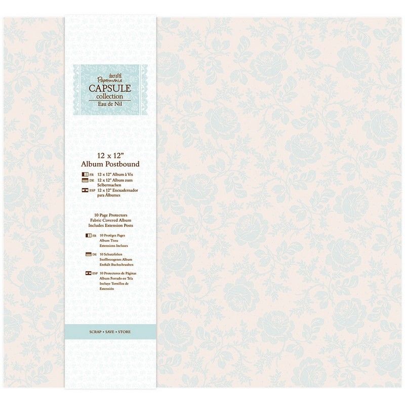 2FDDA09A-8E0A-4B8D-BE24-53F5A291BE3C.jpeg Docrafts Papermania EAU DE DIL 12"X12" Fabric Postbound Scrapbook Album - Image 1