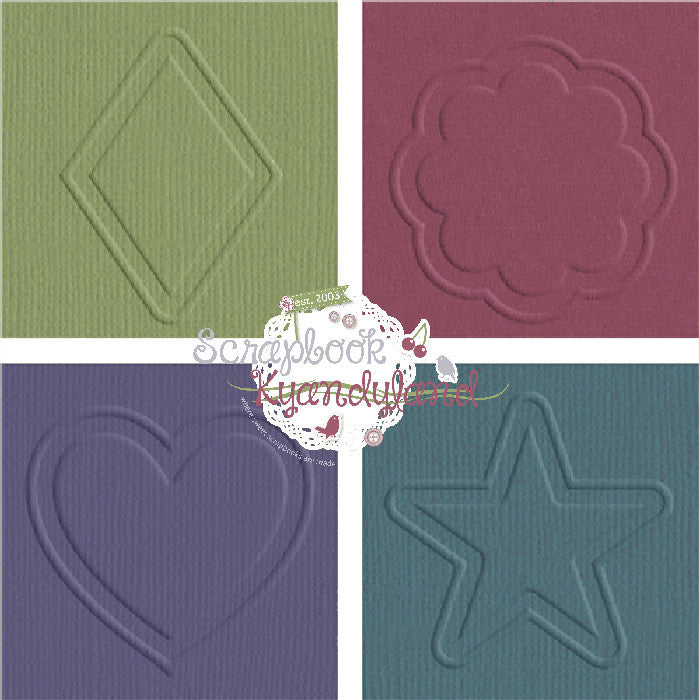 2x2_basic.jpg Quickutz Lifestyle Crafts 2X2 Embossing Folder 4pc BASIC SHAPES - Image 1